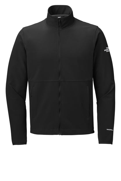 The North Face Edge Stretch Soft Shell Jacket in TNF Black, front flat