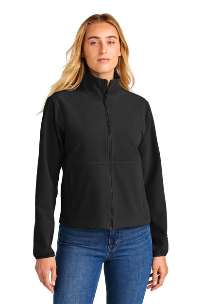 The North Face Women’s Edge Stretch Soft Shell Jacket in TNF Black, front on model