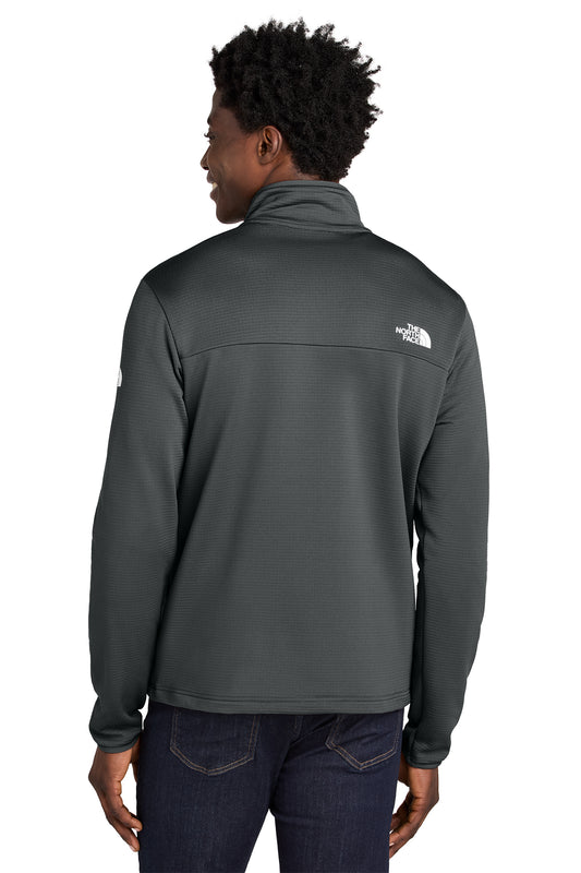 The North Face Aim 1/4-Zip Fleece in Asphalt Grey, back on model