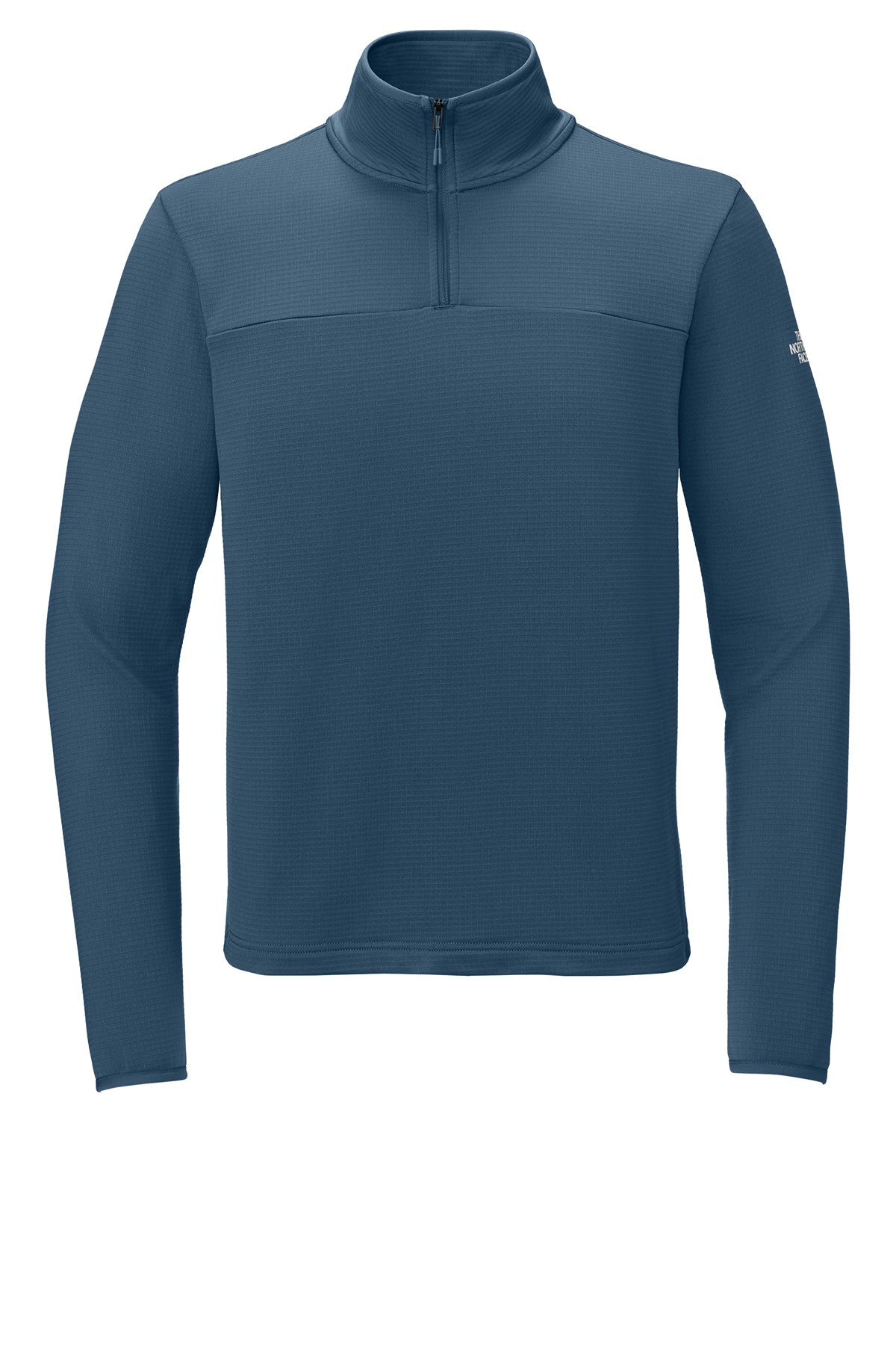 The North Face Aim 1/4-Zip Fleece in Shady Blue, front flat
