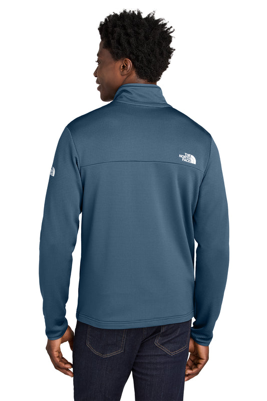 The North Face Aim Full-Zip Fleece Jacket in Shady Blue, back on model