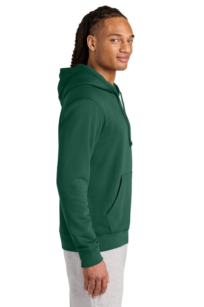 Stanley/Stella Unisex Drummer 2.0 Hooded Sweatshirt in Bottle Green, side on model