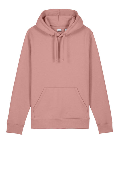 Stanley/Stella Unisex Drummer 2.0 Hooded Sweatshirt in Canyon Pink, front flat