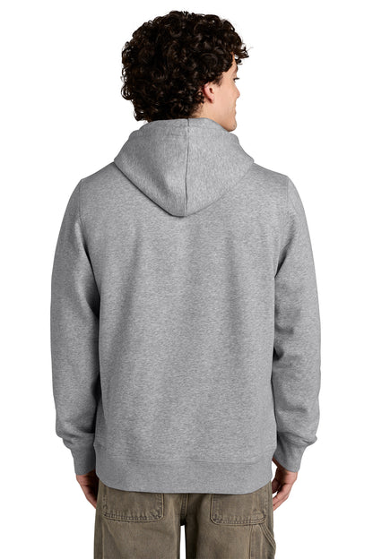 Stanley/Stella Unisex Drummer 2.0 Hooded Sweatshirt in Heather Grey, back on model