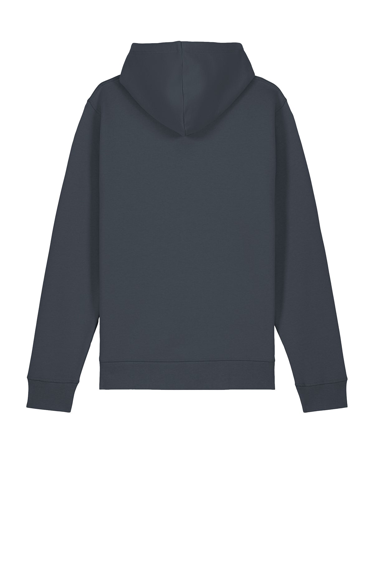 Stanley/Stella Unisex Drummer 2.0 Hooded Sweatshirt in India Ink Grey, back flat
