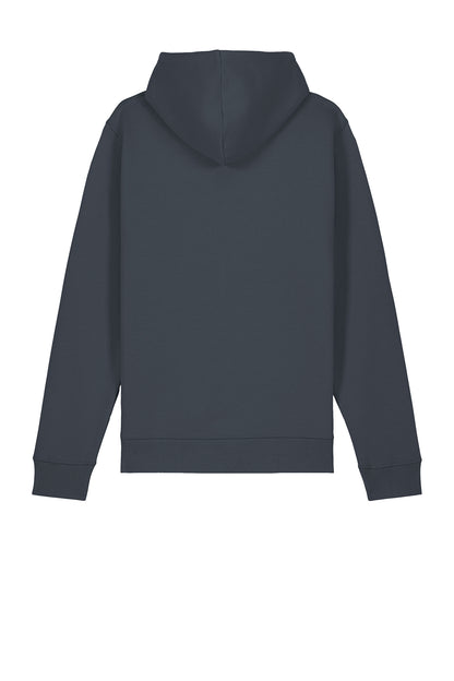 Stanley/Stella Unisex Drummer 2.0 Hooded Sweatshirt in India Ink Grey, back flat
