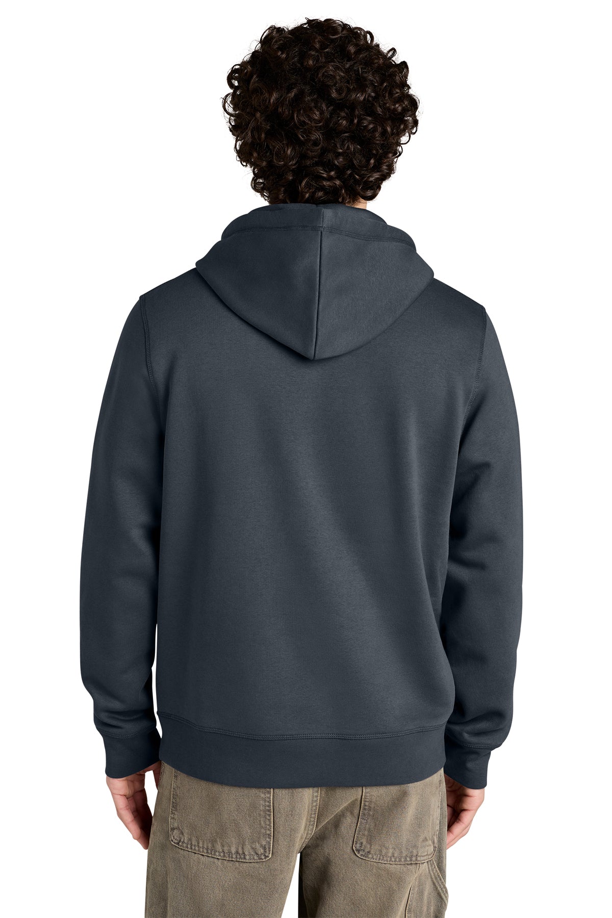 Stanley/Stella Unisex Drummer 2.0 Hooded Sweatshirt in India Ink Grey, back on model