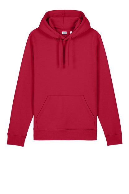 Stanley/Stella Unisex Drummer 2.0 Hooded Sweatshirt in Red, front flat
