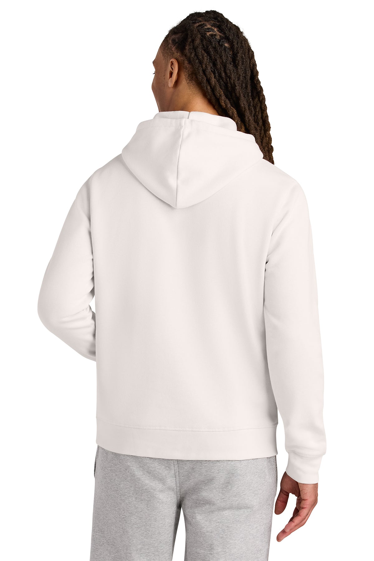 Stanley/Stella Unisex Drummer 2.0 Hooded Sweatshirt in Vintage White, back on model