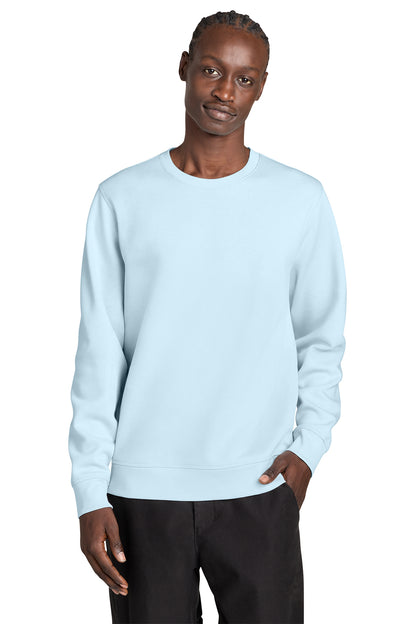 Stanley/Stella Unisex Roller Crewneck Sweatshirt in Blue Ice, front on model