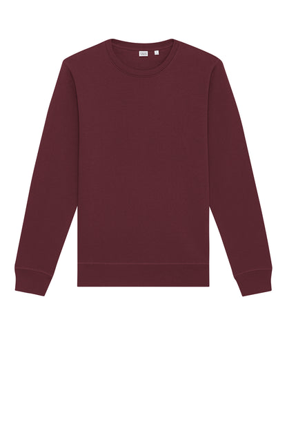 Stanley/Stella Unisex Roller Crewneck Sweatshirt in Burgundy, front flat