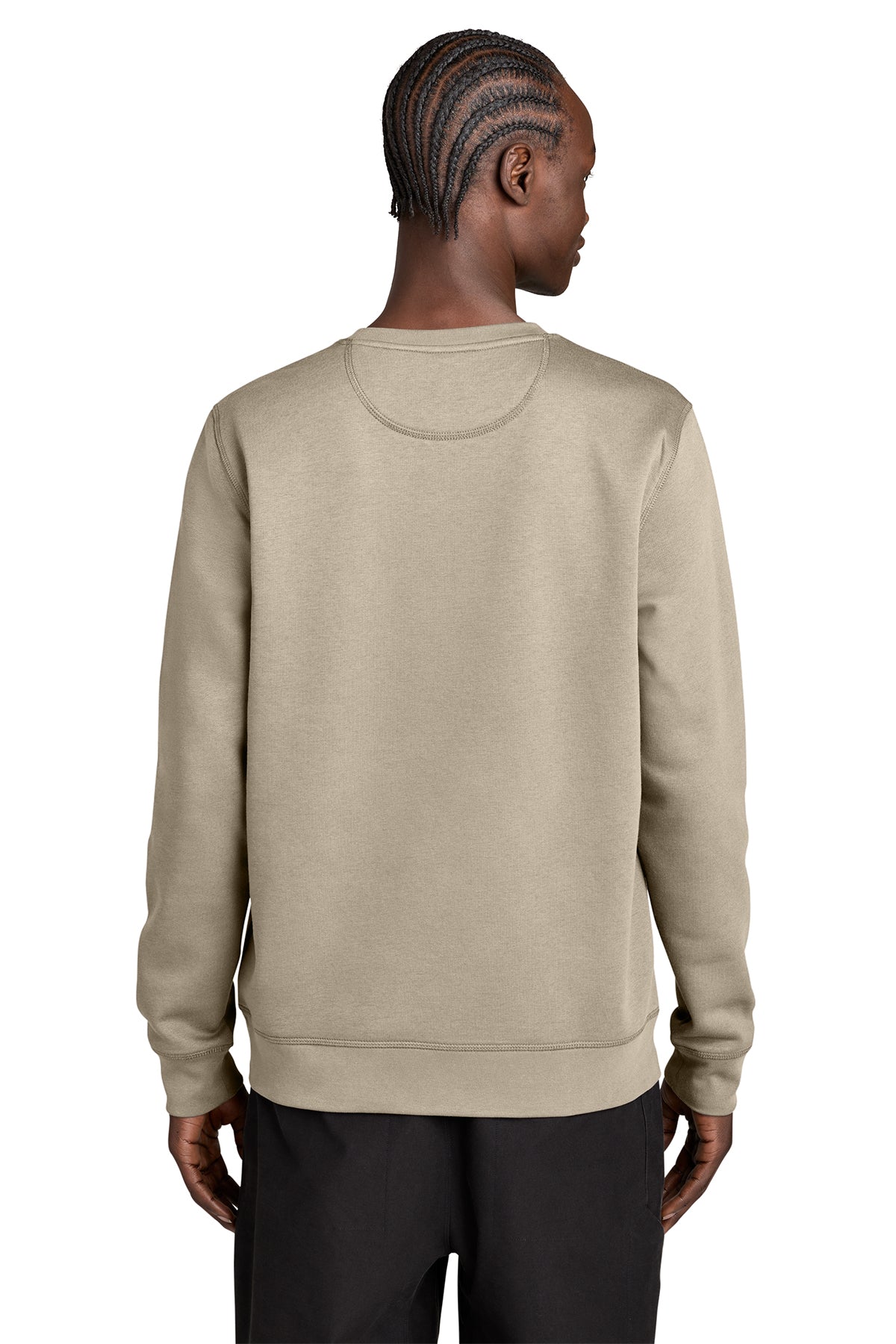 Stanley/Stella Unisex Roller Crewneck Sweatshirt in Desert Dust, back on model