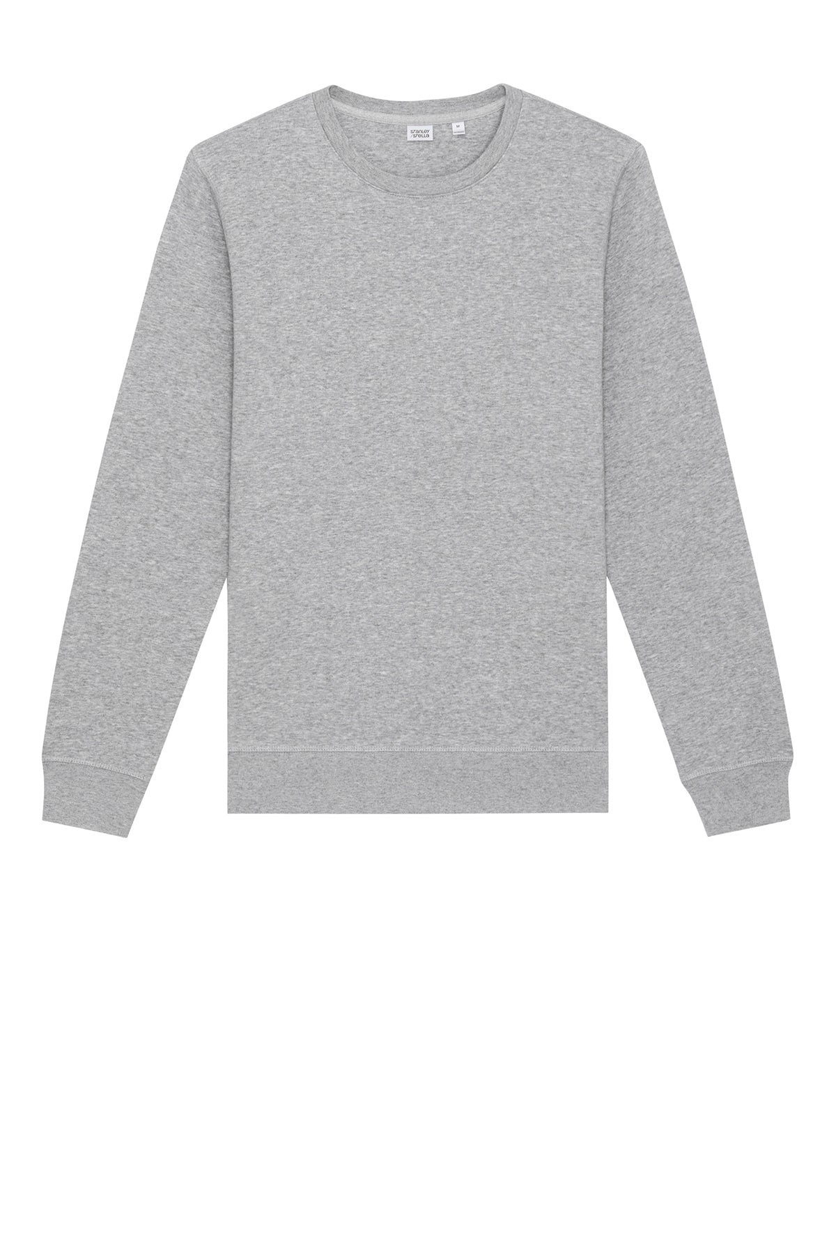 Stanley/Stella Unisex Roller Crewneck Sweatshirt in Heather Grey, front flat