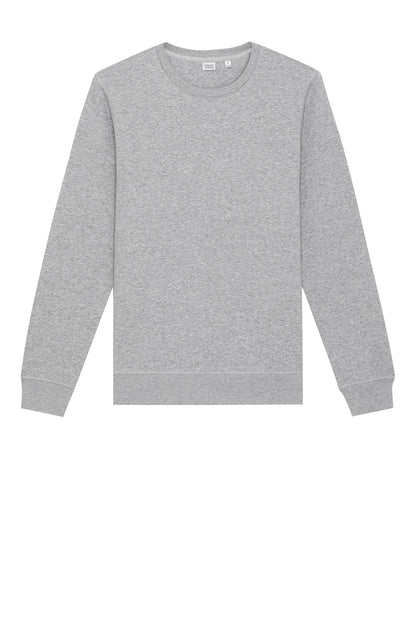 Stanley/Stella Unisex Roller Crewneck Sweatshirt in Heather Grey, front flat