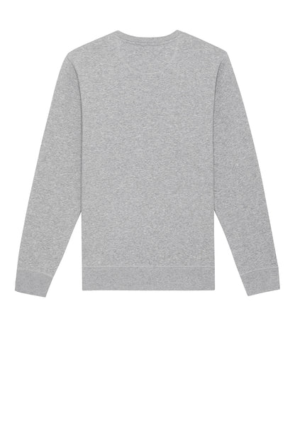 Stanley/Stella Unisex Roller Crewneck Sweatshirt in Heather Grey, back flat