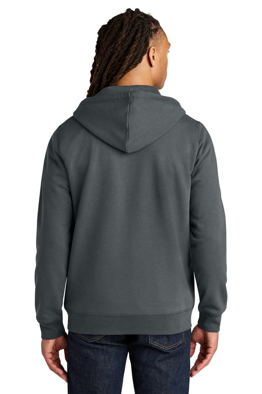 Stanley/Stella Unisex Mixer Full-Zip Hooded Sweatshirt in Anthracite, back on model