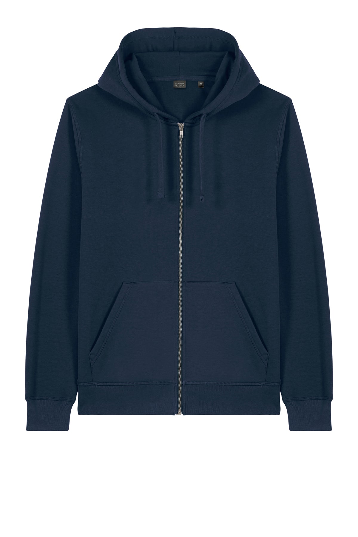 Stanley/Stella Unisex Mixer Full-Zip Hooded Sweatshirt in French Navy, front flat
