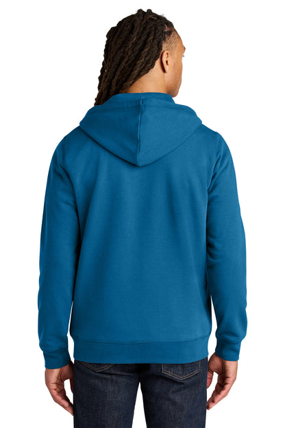Stanley/Stella Unisex Mixer Full-Zip Hooded Sweatshirt in Royal Blue, back on model