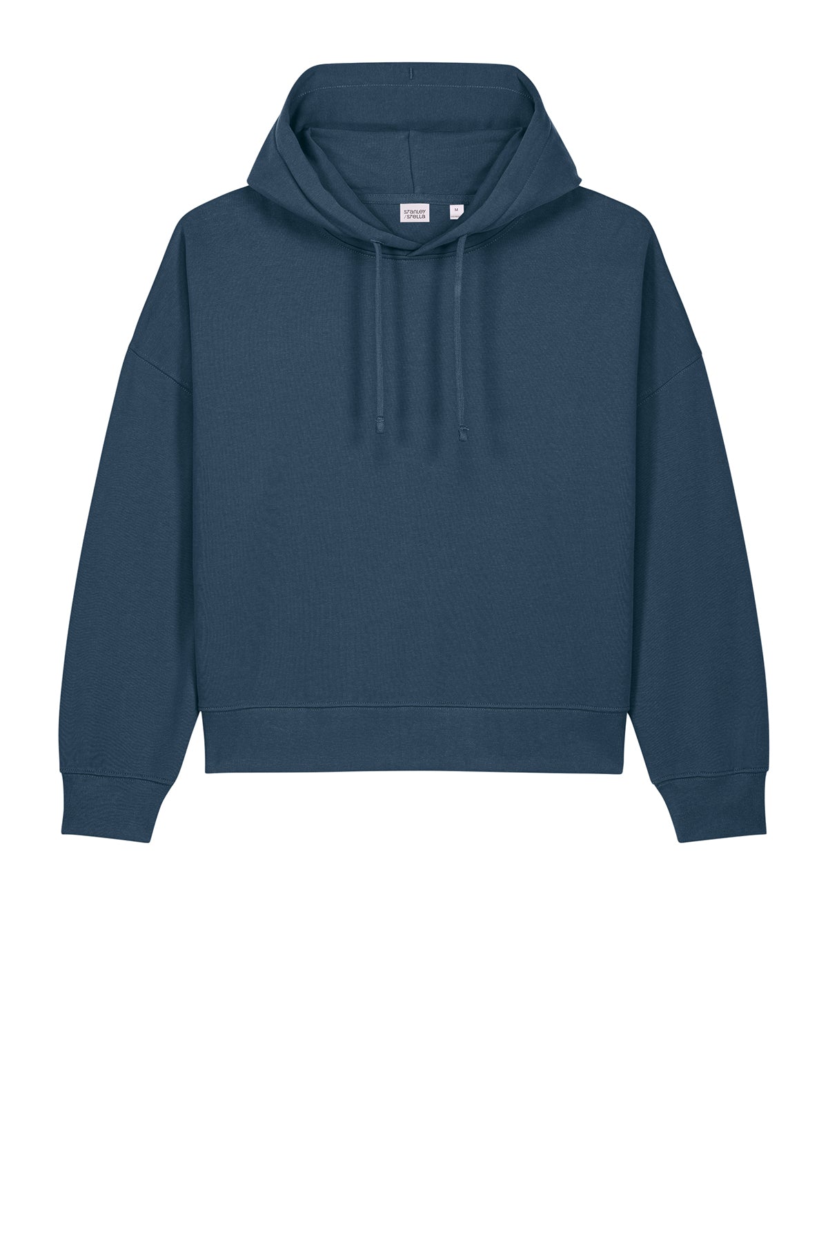 Stanley/Stella Women’s Stella Nora Hooded Sweatshirt in Deep Teal, front flat