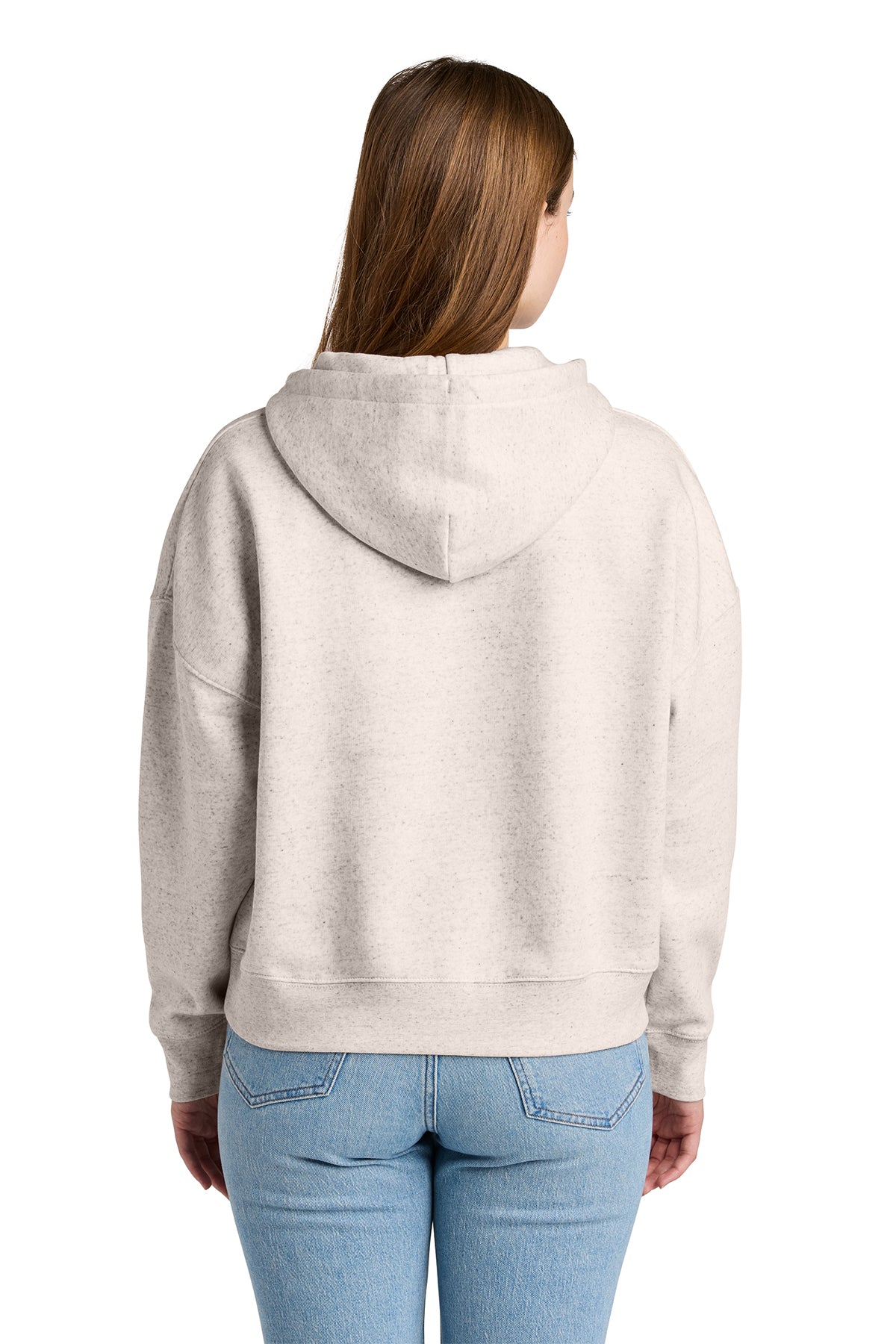 Stanley/Stella Women’s Stella Nora Hooded Sweatshirt in Eco Heather, back on model