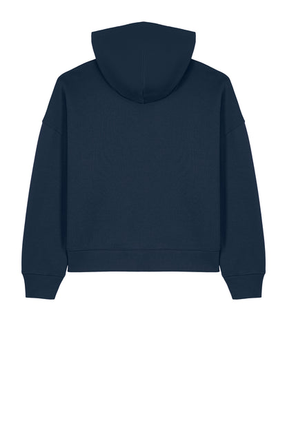 Stanley/Stella Women’s Stella Nora Hooded Sweatshirt in French Navy, back flat