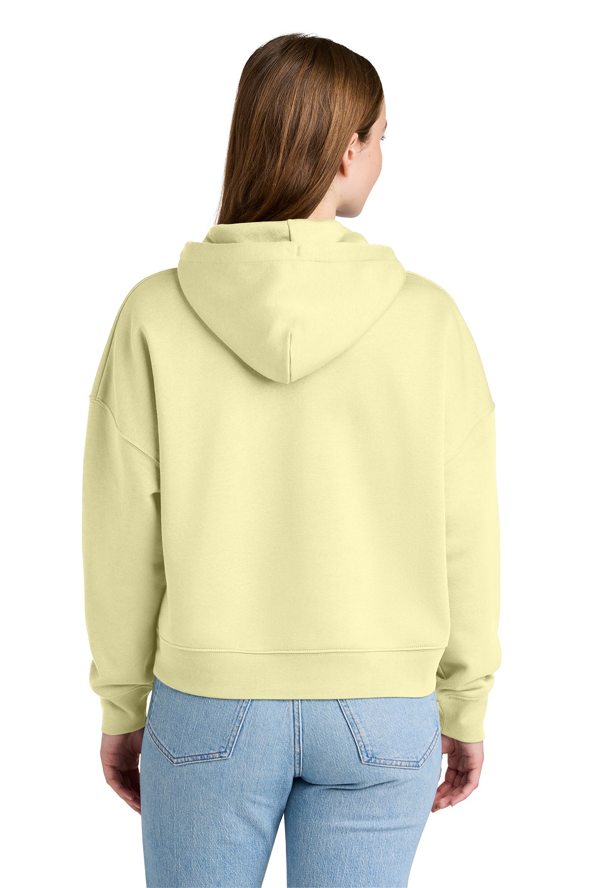 Stanley/Stella Women’s Stella Nora Hooded Sweatshirt in Lemon Sorbet, back on model