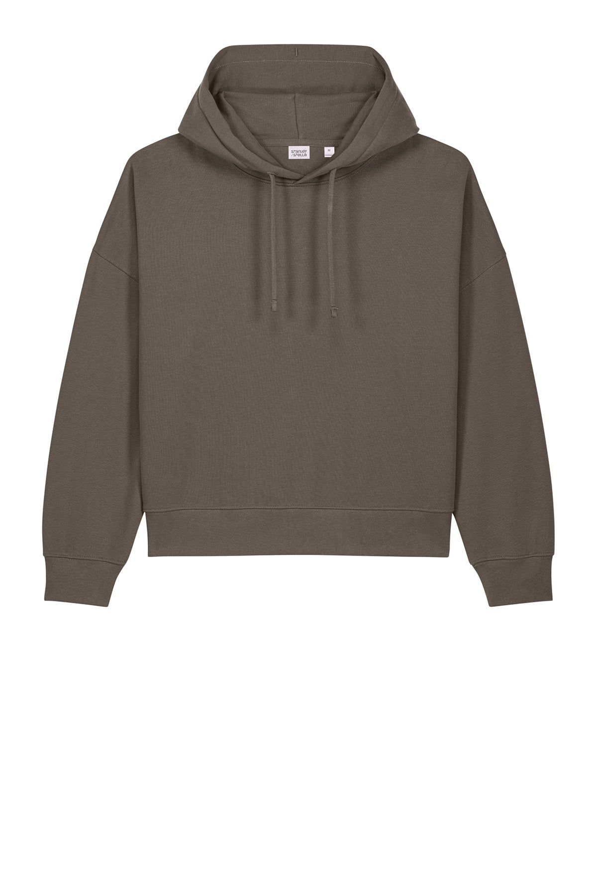 Stanley/Stella Women’s Stella Nora Hooded Sweatshirt in Mocha, front flat