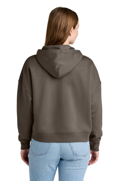 Stanley/Stella Women’s Stella Nora Hooded Sweatshirt in Mocha, back on model