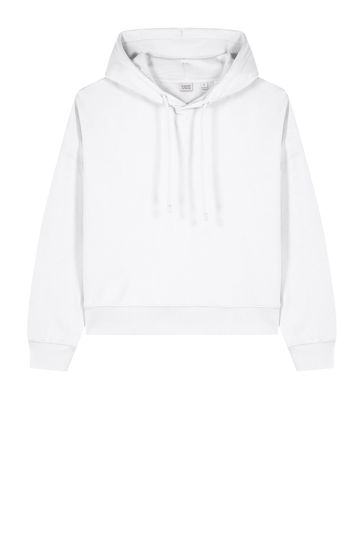 Stanley/Stella Women’s Stella Nora Hooded Sweatshirt in White, front flat