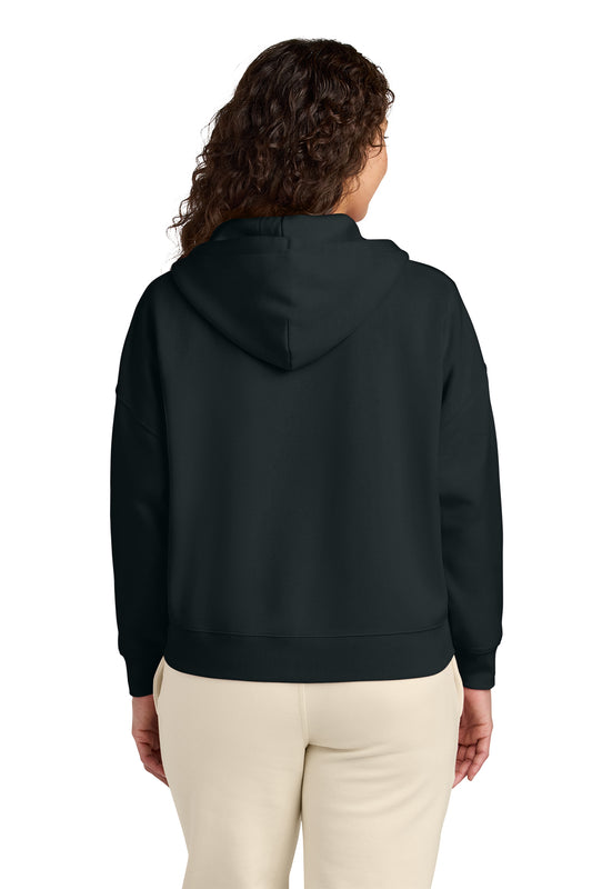 Stanley/Stella Women’s Stella Ida Full-Zip Hooded Sweatshirt in Black, back on model