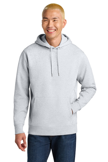 Stanley/Stella Unisex Cruiser 2.0 Hooded Sweatshirt in Cool Heather Grey, front on model