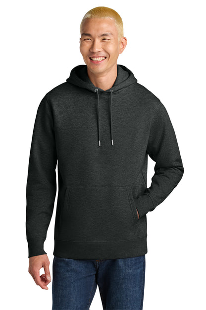 Stanley/Stella Unisex Cruiser 2.0 Hooded Sweatshirt in Dark Heather Grey, front on model