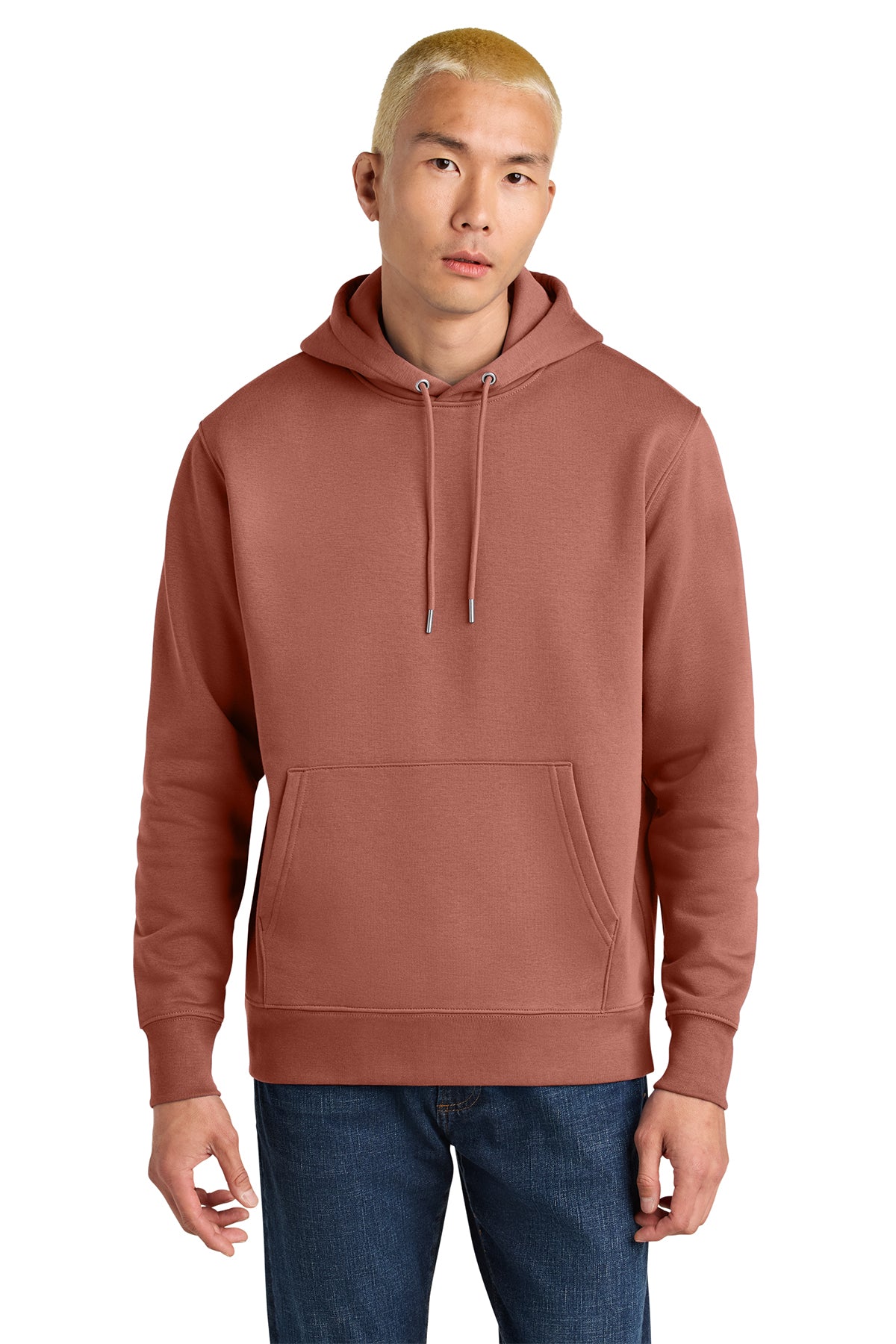 Stanley/Stella Unisex Cruiser 2.0 Hooded Sweatshirt in Heritage Brown, front on model