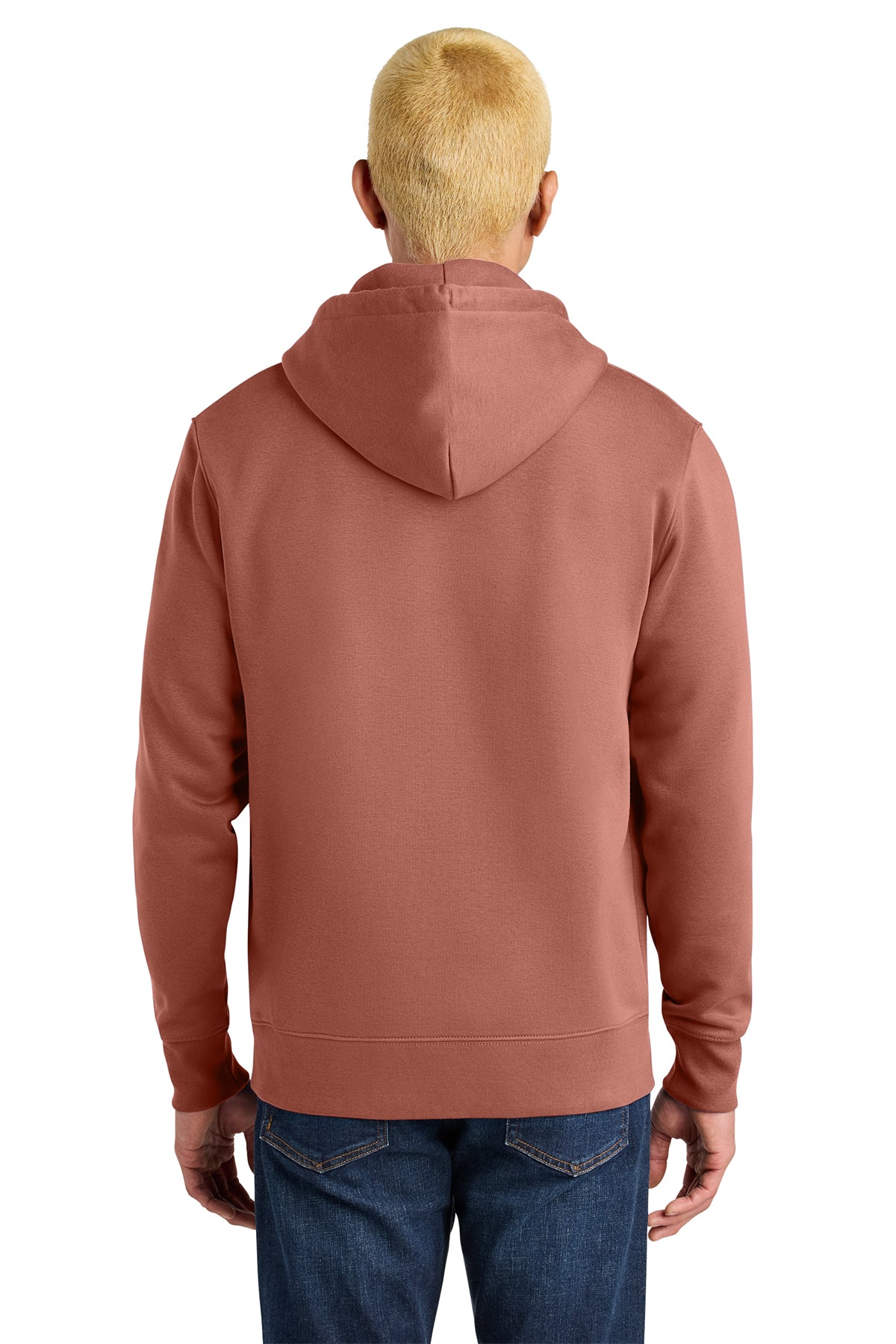 Stanley/Stella Unisex Cruiser 2.0 Hooded Sweatshirt in Heritage Brown, back on model