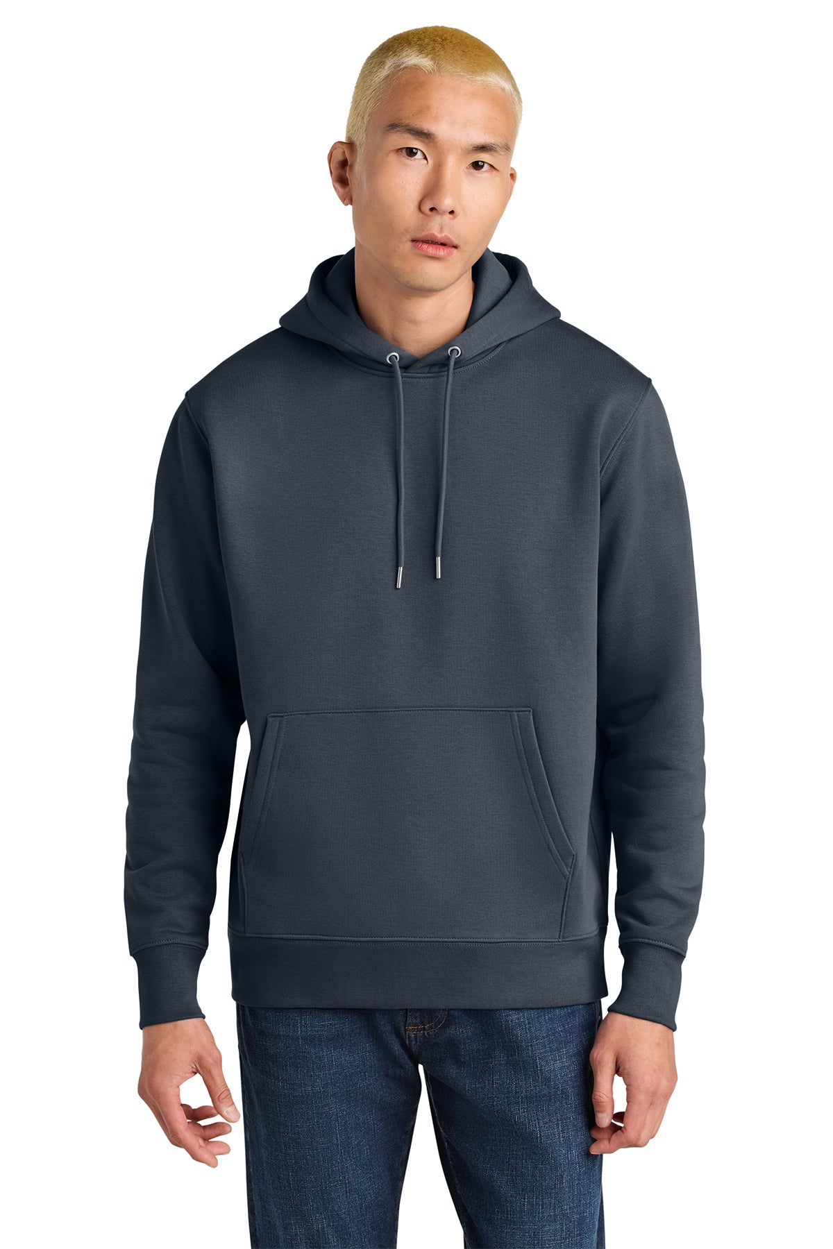 Stanley/Stella Unisex Cruiser 2.0 Hooded Sweatshirt in India Ink Grey, front on model