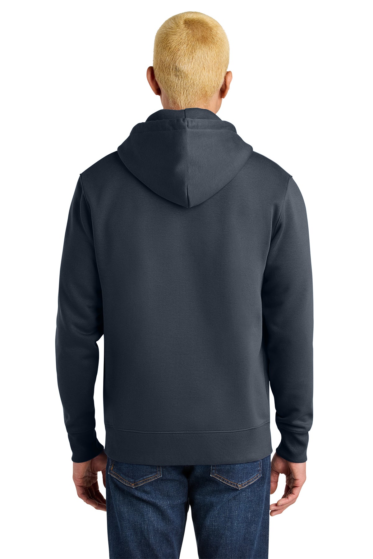 Stanley/Stella Unisex Cruiser 2.0 Hooded Sweatshirt in India Ink Grey, back on model