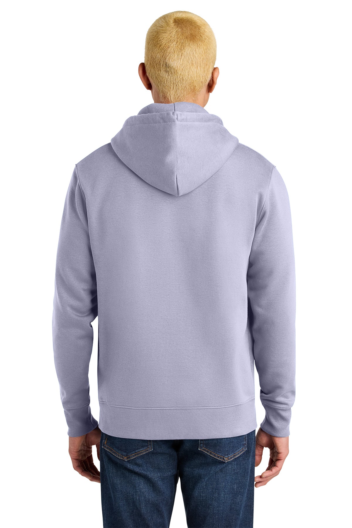 Stanley/Stella Unisex Cruiser 2.0 Hooded Sweatshirt in Lavender, back on model