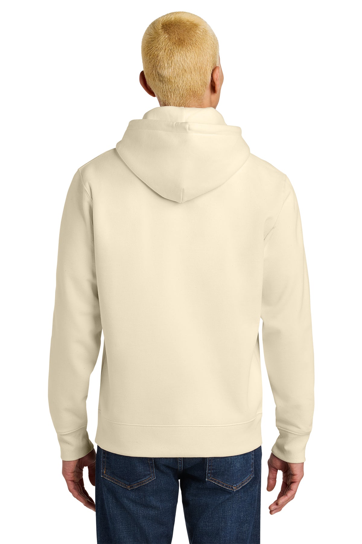 Stanley/Stella Unisex Cruiser 2.0 Hooded Sweatshirt in Natural Raw, back on model