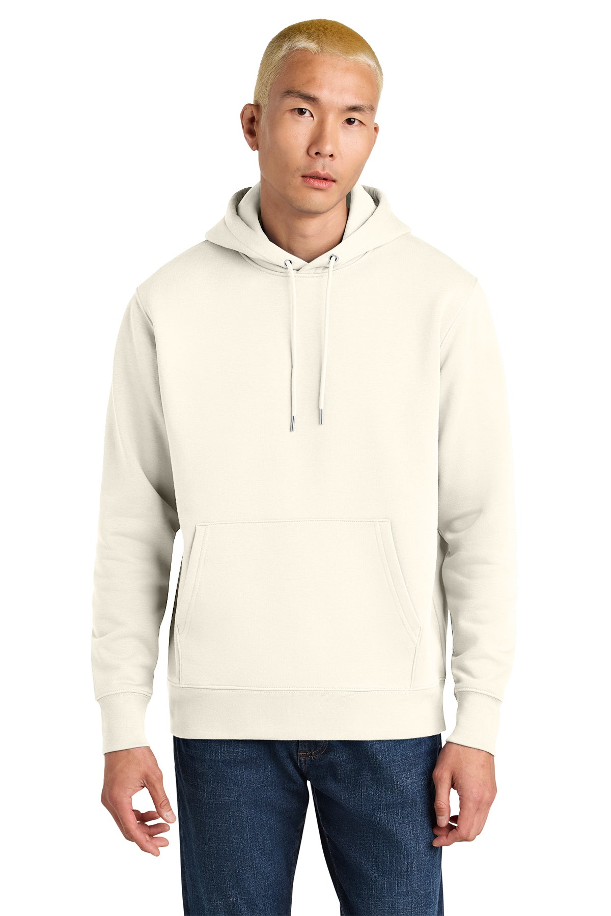 Stanley/Stella Unisex Cruiser 2.0 Hooded Sweatshirt in Off White, front on model