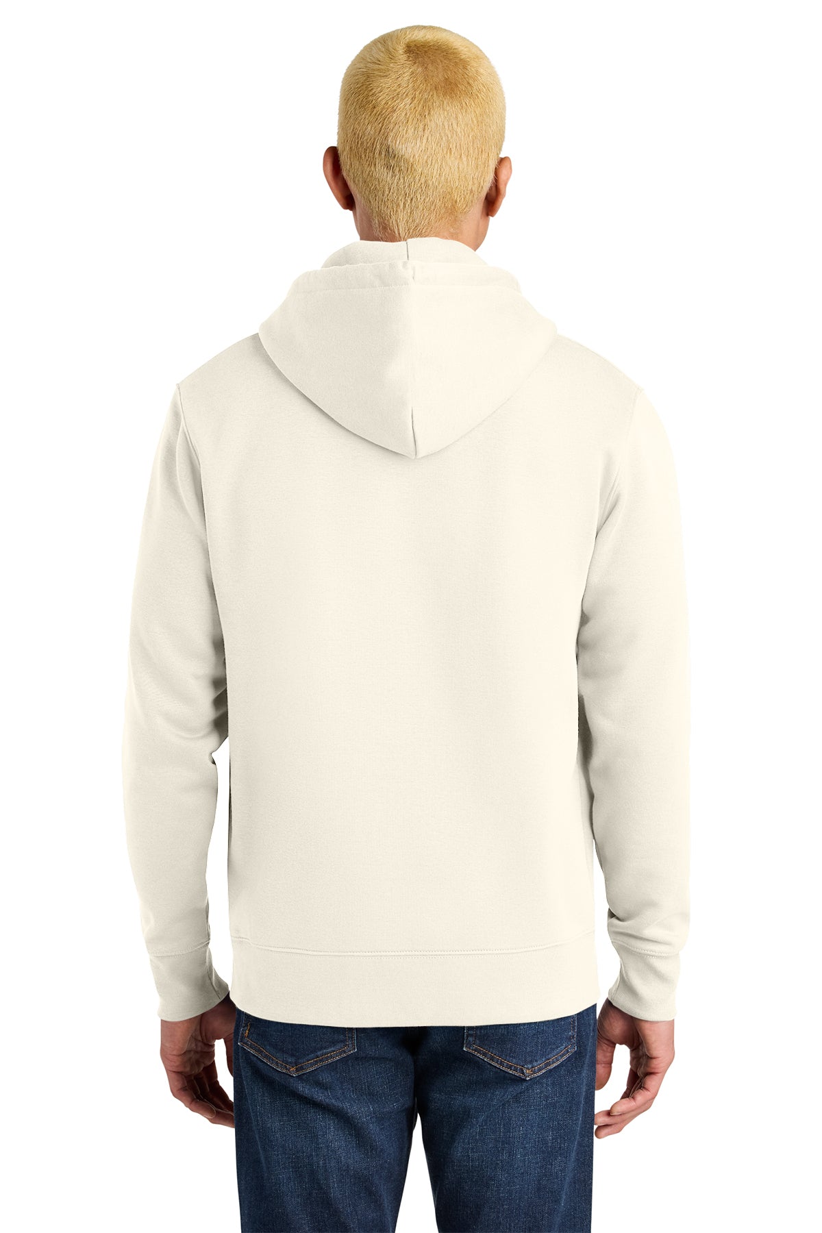 Stanley/Stella Unisex Cruiser 2.0 Hooded Sweatshirt in Off White, back on model