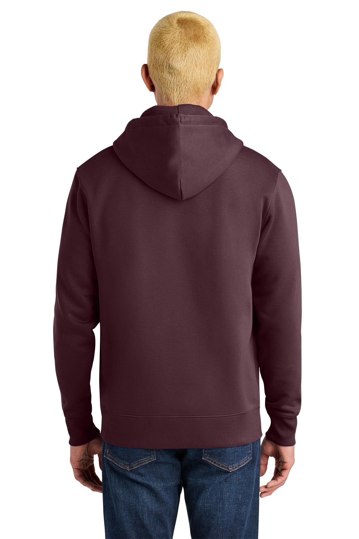 Stanley/Stella Unisex Cruiser 2.0 Hooded Sweatshirt in Red Brown, back on model