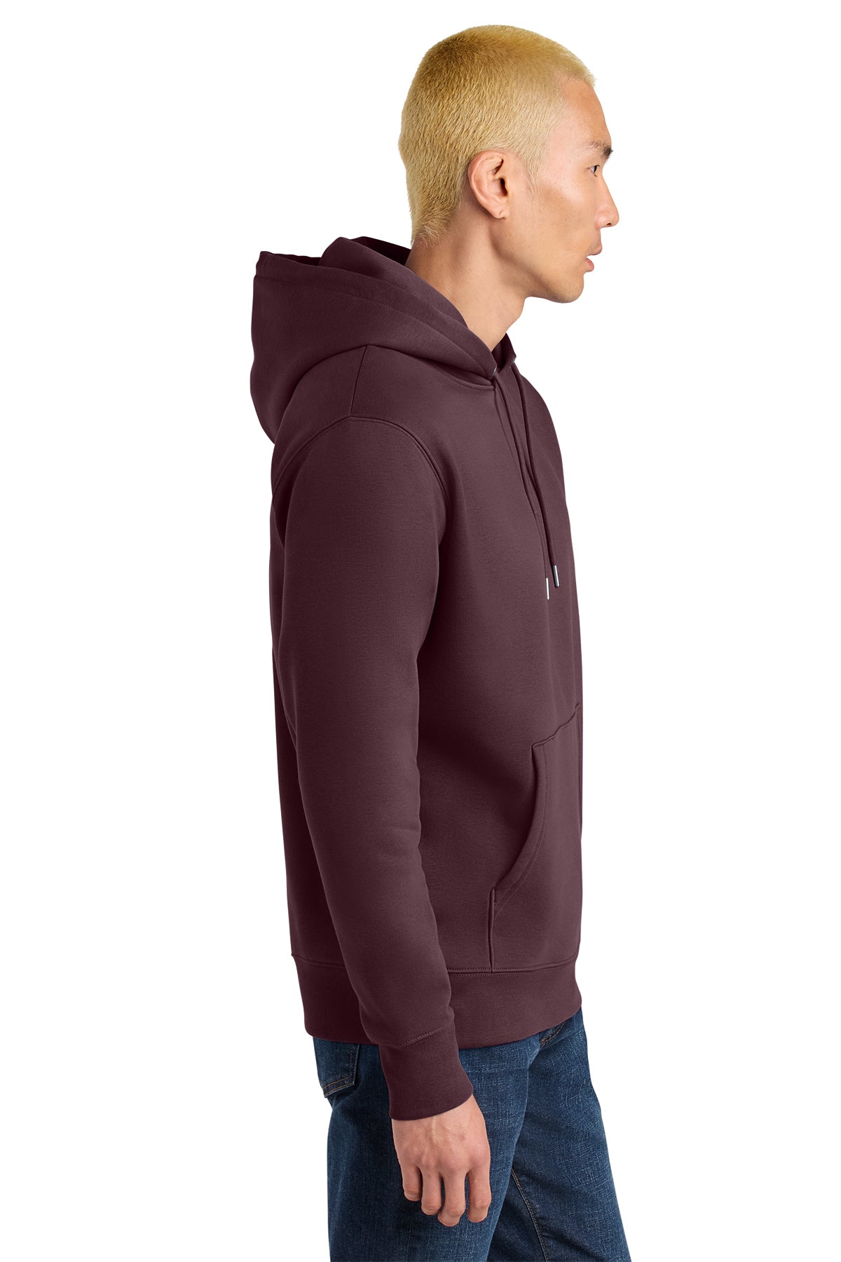 Stanley/Stella Unisex Cruiser 2.0 Hooded Sweatshirt in Red Brown, side on model