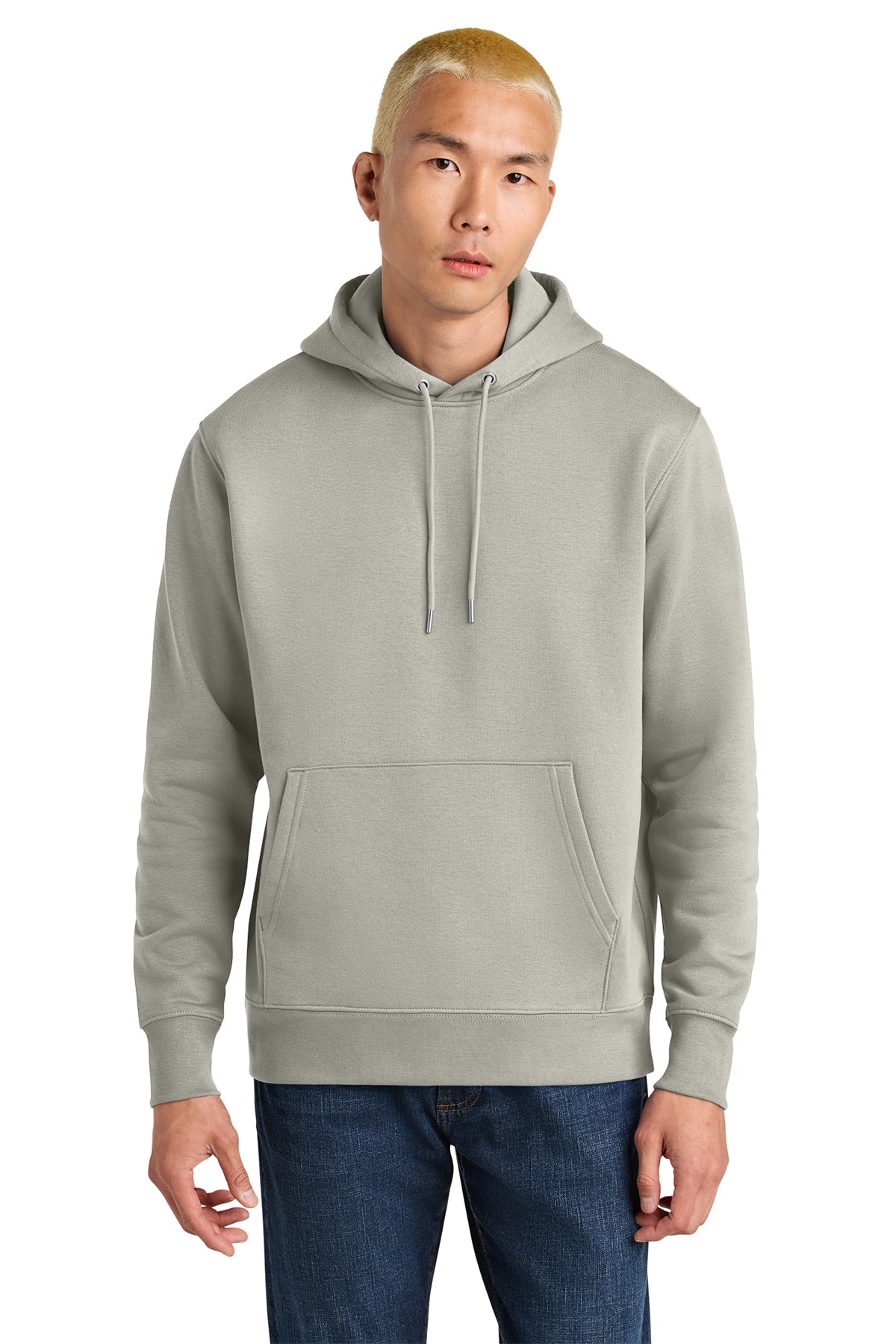 Stanley/Stella Unisex Cruiser 2.0 Hooded Sweatshirt in Stone, front on model