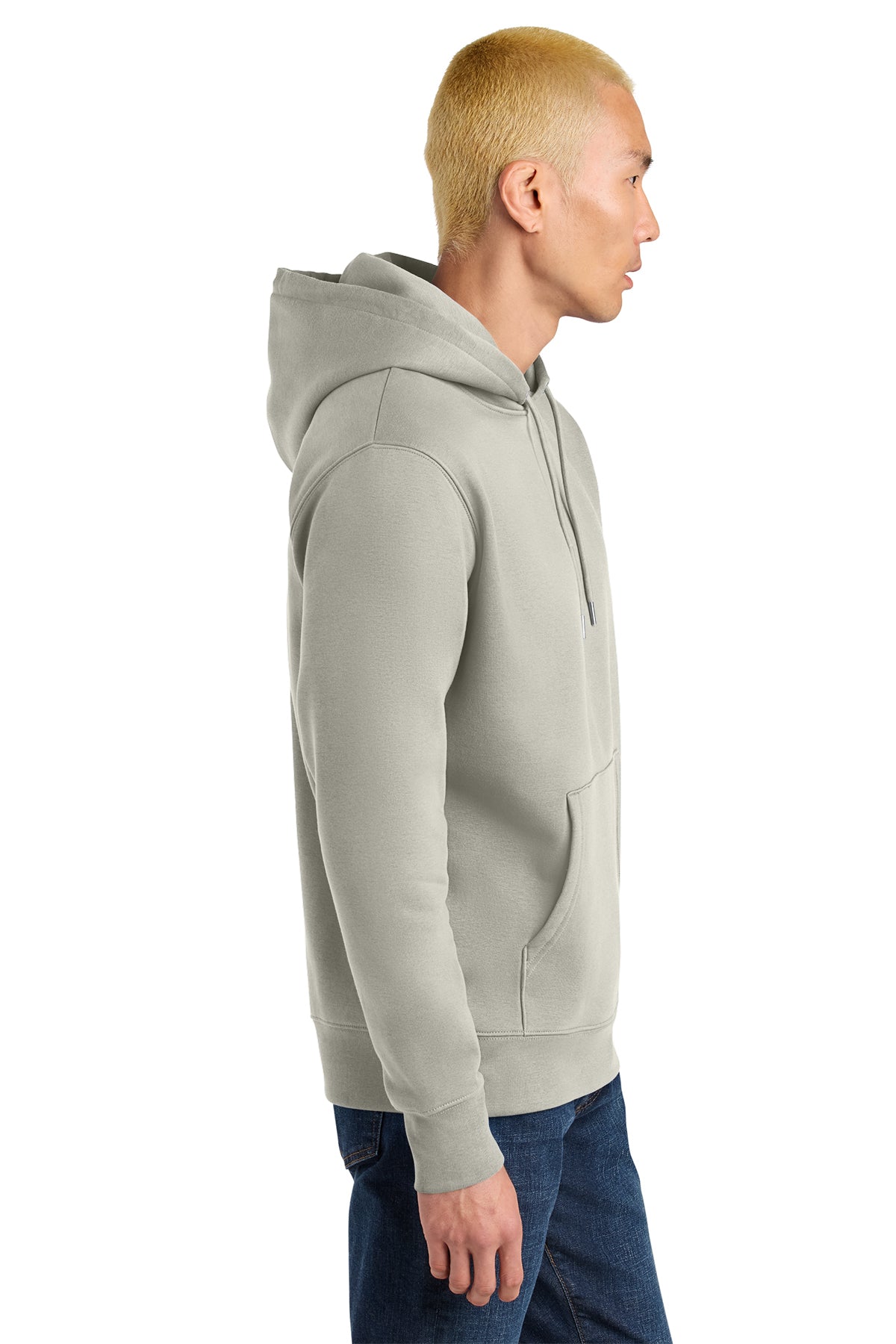 Stanley/Stella Unisex Cruiser 2.0 Hooded Sweatshirt in Stone, side on model