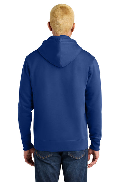 Stanley/Stella Unisex Cruiser 2.0 Hooded Sweatshirt in Worker Blue, back on model