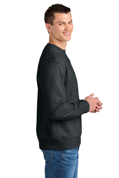 Stanley/Stella Unisex Changer 2.0 Crewneck Sweatshirt in Dark Heather Grey, side on model