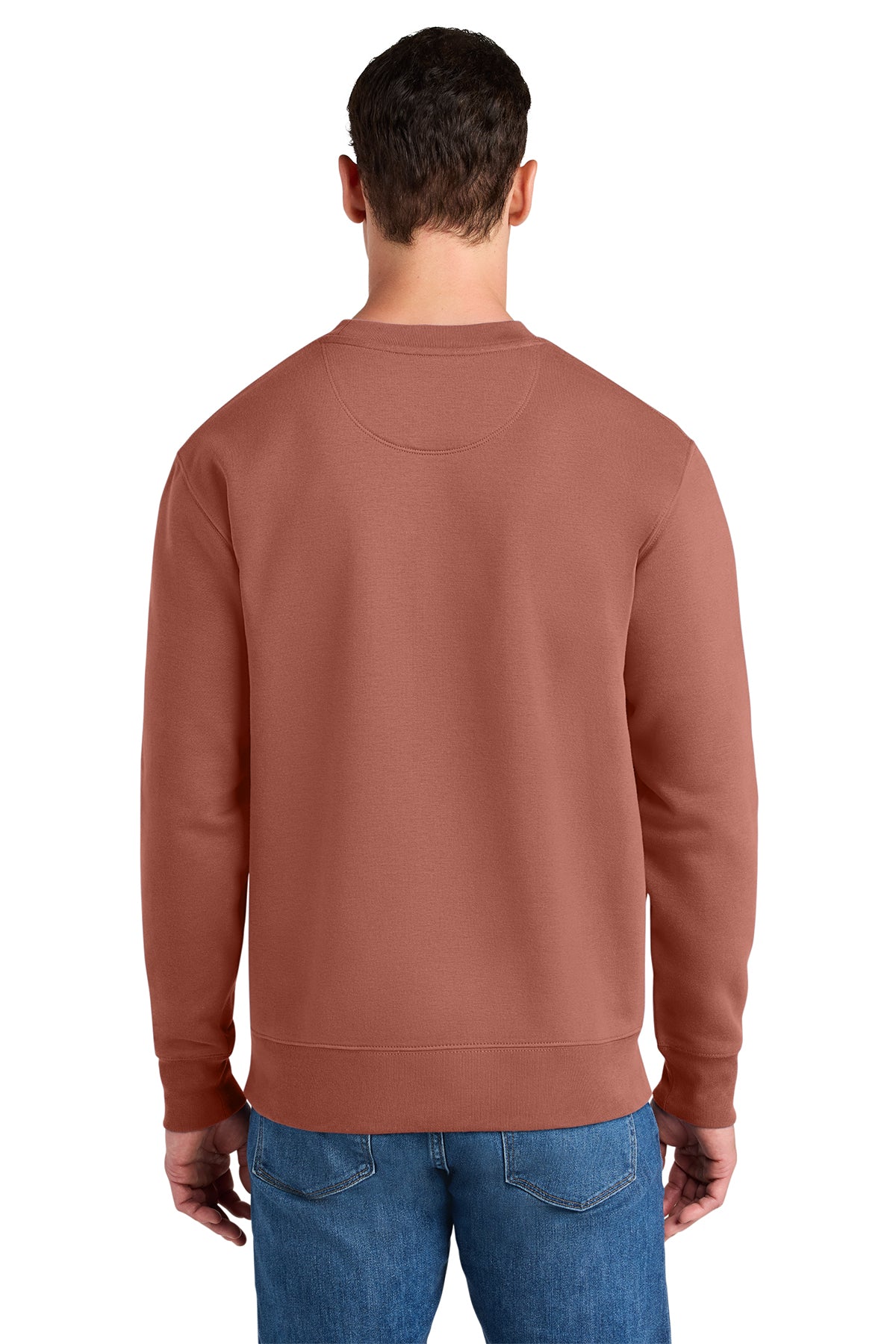 Stanley/Stella Unisex Changer 2.0 Crewneck Sweatshirt in Heritage Brown, back on model