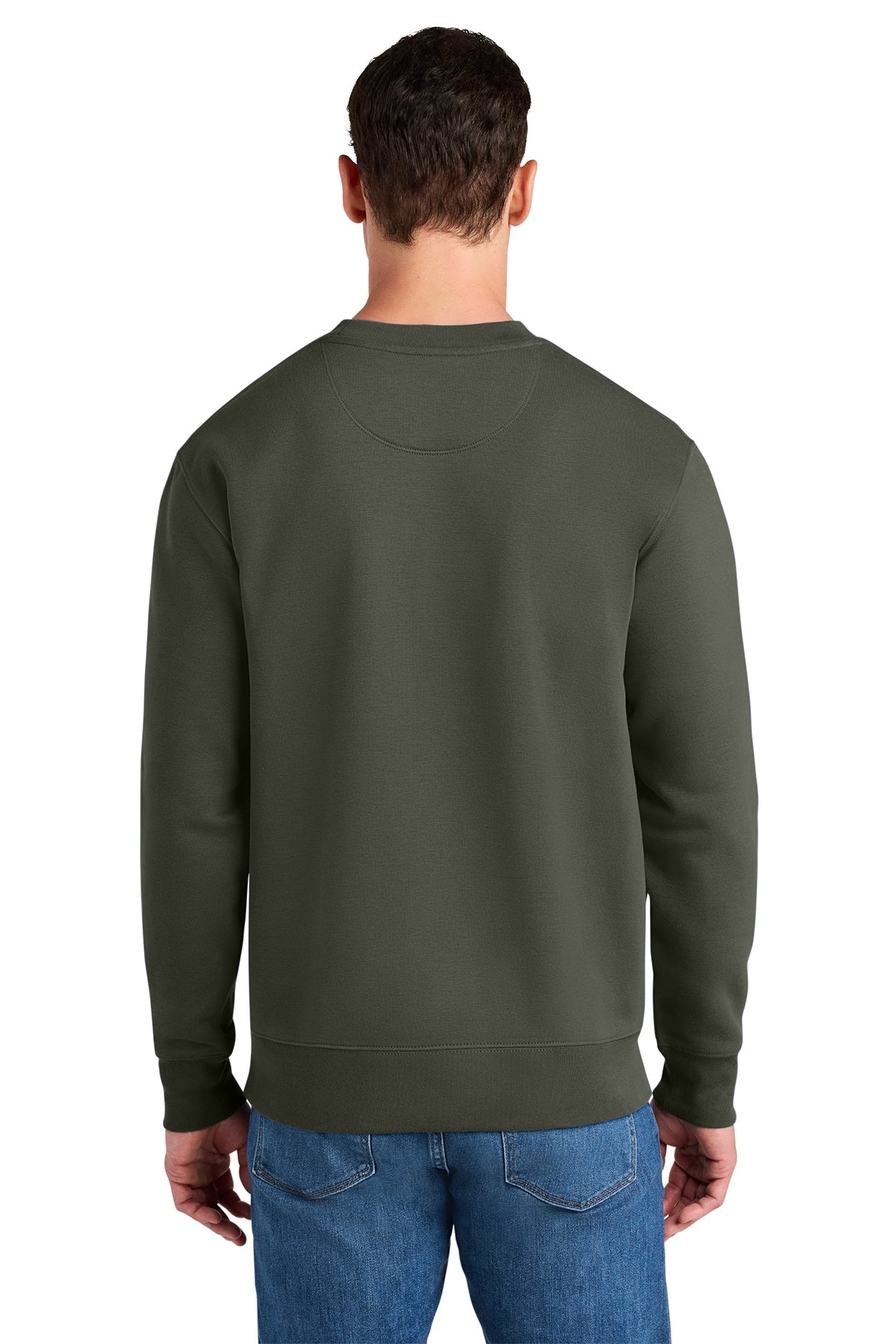 Stanley/Stella Unisex Changer 2.0 Crewneck Sweatshirt in Khaki Green, back on model