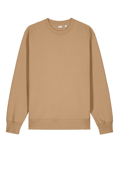 Stanley/Stella Unisex Changer 2.0 Crewneck Sweatshirt in Latte, front flat