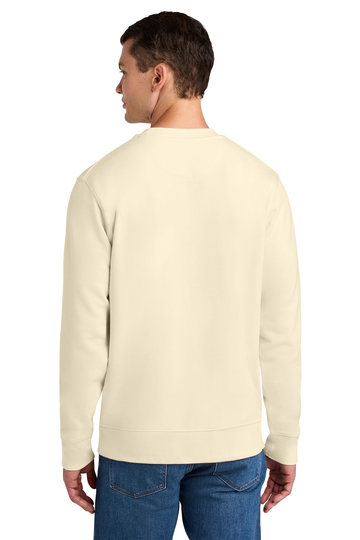 Stanley/Stella Unisex Changer 2.0 Crewneck Sweatshirt in Natural Raw, back on model